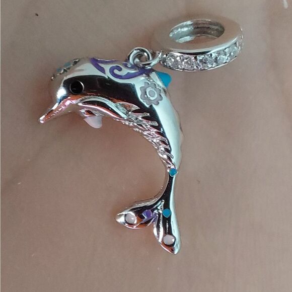 925 Silver Dolphin Nautical Charm - Picture 12 of 12